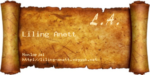 Liling Anett névjegykártya